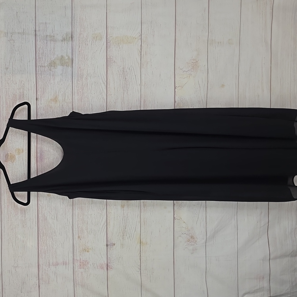 H&M black sleeveless jumpsuit flare sz XL